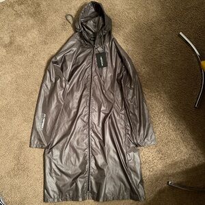 PrettyLittleThing Metallic Gray Raincoat